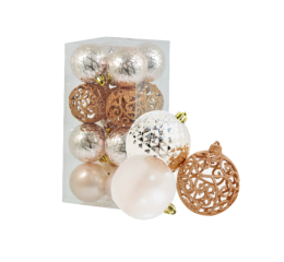 NATAL BOLA KIT PVC DEC.SORT.8CM C/10 NTB85121